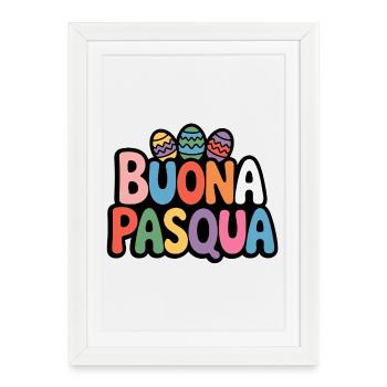 Buona Pasqua Bunny - Framed poster (27 × 37 cm) - white - Front