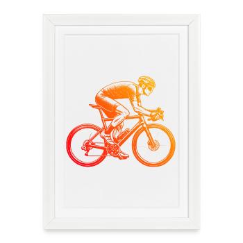 Idée cadeau pour un vélo de route avec vélo de route - Affiche encadrée (27 × 37 cm) - blanc - Devant
