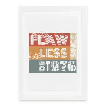 50e anniversaire Parfait depuis 05/1976 - Affiche encadrée (27 × 37 cm) - blanc - Devant