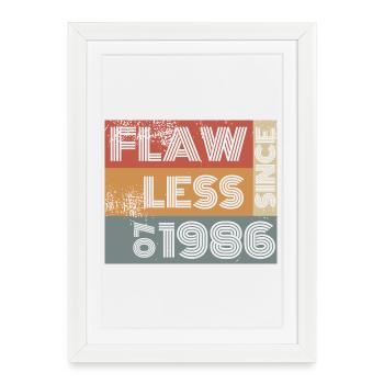 40e anniversaire Parfait depuis 07/1986 - Affiche encadrée (27 × 37 cm) - blanc - Devant