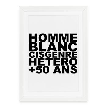 Homme 1.0 - Affiche encadrée (27 × 37 cm) - blanc - Devant