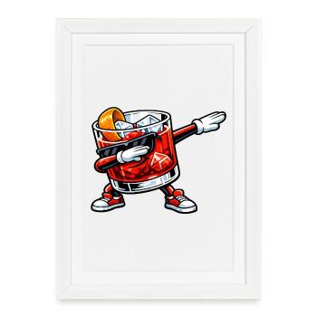 Negroni en davant - Affiche encadrée (27 × 37 cm) - blanc - Devant