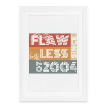 22. Birthday Flawless since 07/2004 - Framed poster (27 × 37 cm) - white - Front