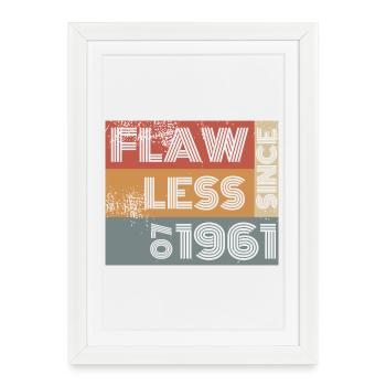 65e anniversaire Parfait depuis 07/1961 - Affiche encadrée (27 × 37 cm) - blanc - Devant