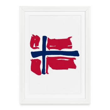 Norvège - Millésime - Affiche encadrée (27 × 37 cm) - blanc - Devant