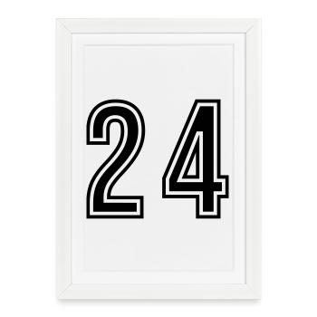 24 Number symbol - Framed poster (27 × 37 cm) - white - Front
