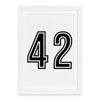 42 Number Symbol - Framed poster (27 × 37 cm) - white - Front