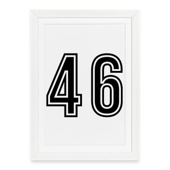 46 Symbole numérique - Affiche encadrée (27 × 37 cm) - blanc - Devant
