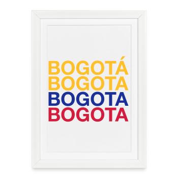 BOGOTA Colombie Kolumbien - Affiche encadrée (27 × 37 cm) - blanc - Devant