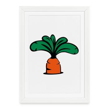 Carrot icon - Framed poster (27 × 37 cm) - white - Front