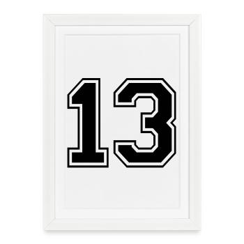13 - Affiche encadrée (27 × 37 cm) - blanc - Devant