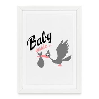 bébé - Affiche encadrée (27 × 37 cm) - blanc - Devant