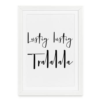 Funny funny tralalalala Christmas - Framed poster (27 × 37 cm) - white - Front