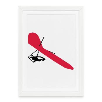 drachenflieger - Affiche encadrée (27 × 37 cm) - blanc - Devant