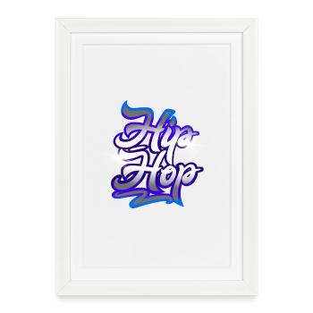 hip hop - Framed poster (27 × 37 cm) - white - Front