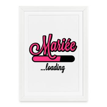 Mariée loading - Affiche encadrée (27 × 37 cm) - blanc - Devant