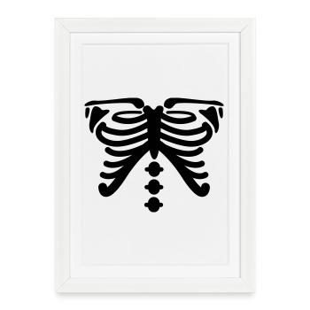 skeleton - Framed poster (27 × 37 cm) - white - Front
