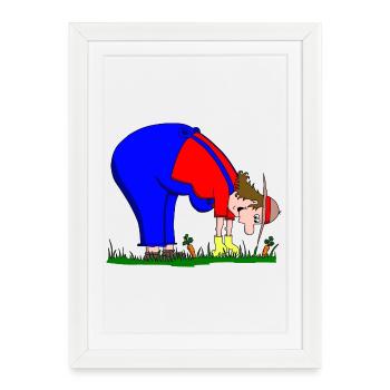 jardin - Affiche encadrée (27 × 37 cm) - blanc - Devant