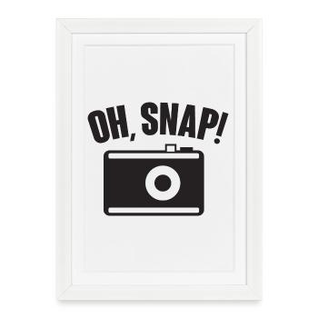 Oh, Snap! - photographie - Affiche encadrée (27 × 37 cm) - blanc - Devant