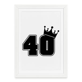 40 - Framed poster (27 × 37 cm) - white - Front