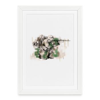 Soldier - Affiche encadrée (27 × 37 cm) - blanc - Devant