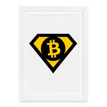 Les héros Bitcoin - Affiche encadrée (27 × 37 cm) - blanc - Devant