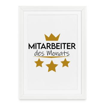 Mitarbeiter des Monats - Gerahmtes Poster (27 × 37 cm) - Weiß - Vorne