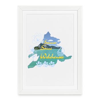 Summer Sun Walchensee - Framed poster (27 × 37 cm) - white - Front