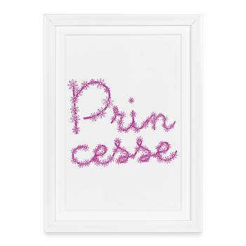 Princesse avec des fleurs ! ma princesse - Affiche encadrée (27 × 37 cm) - blanc - Devant