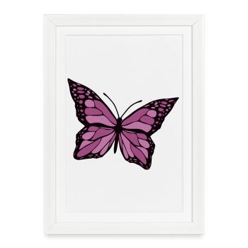 Butterfly - Framed poster (27 × 37 cm) - white - Front