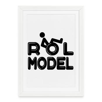 Chaque personne en fauteuil roulant est un modèle # - Affiche encadrée (27 × 37 cm) - blanc - Devant