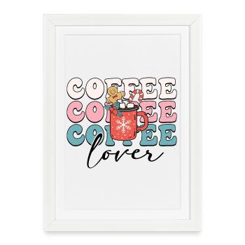 Coffee Lover - Framed poster (27 × 37 cm) - white - Front