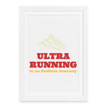 Ultra Running est un Endless Journe - Affiche encadrée (27 × 37 cm) - blanc - Devant