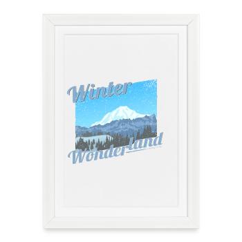 Pays des merveilles d’hiver | Hiver - Affiche encadrée (27 × 37 cm) - blanc - Devant