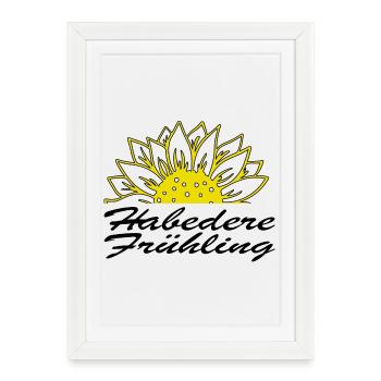 Printemps d’Habédère - Bonjour le printemps - Affiche encadrée (27 × 37 cm) - blanc - Devant