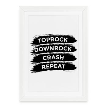 Dicton breakdancer - Affiche encadrée (27 × 37 cm) - blanc - Devant