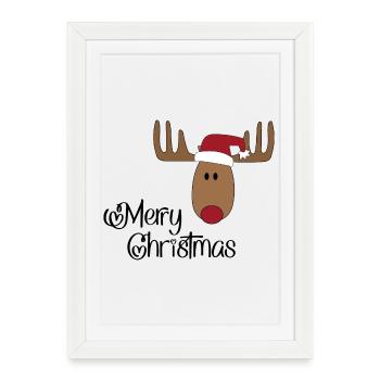 Joyeux Noël - Affiche encadrée (27 × 37 cm) - blanc - Devant