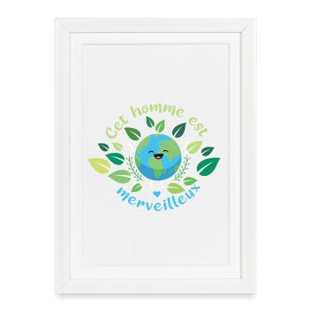 This man is Wonderful - Framed poster (27 × 37 cm) - white - Front