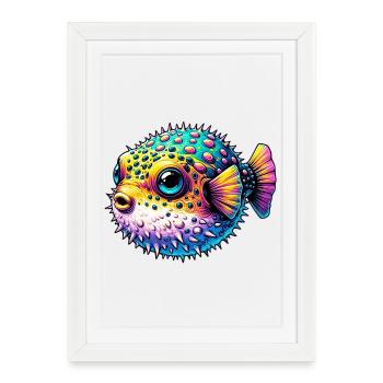 Blowfish - Affiche encadrée (27 × 37 cm) - blanc - Devant