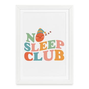 No Sleep Club Édition Parent - Affiche encadrée (27 × 37 cm) - blanc - Devant