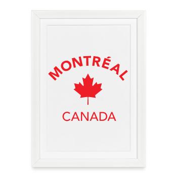 MONTRÉAL, CANADA - Affiche encadrée (27 × 37 cm) - blanc - Devant