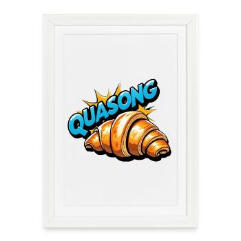 Quasong - Framed poster (27 × 37 cm) - white - Front