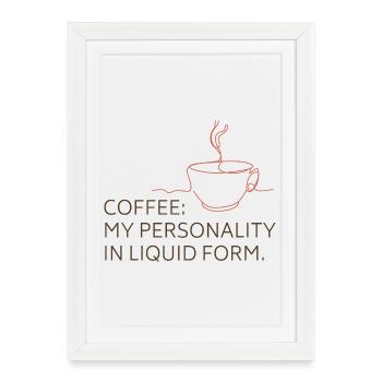 Liquid Coffee Personality T-Shirt Design - Framed poster (27 × 37 cm) - white - Front