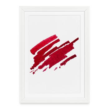 Color - Red - Abstract - Framed poster (27 × 37 cm) - white - Front