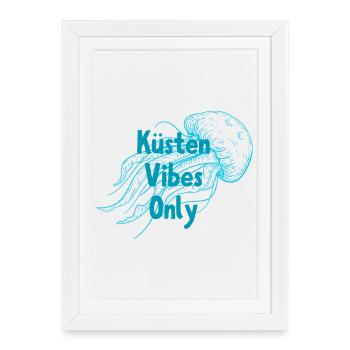 Ambiance côtière uniquement – Jellyfish Maritime Design - Affiche encadrée (27 × 37 cm) - blanc - Devant