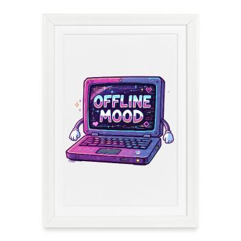 Y2K Retro – Offline Mood - Framed poster (27 × 37 cm) - white - Front