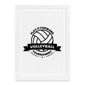 Play It Forward Volleyball Tournament - Framed poster (27 × 37 cm) - white - Front