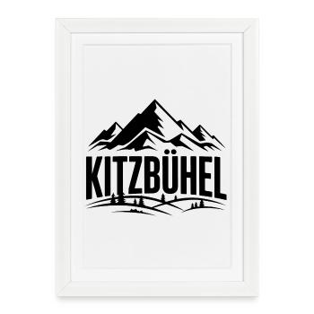 Kitzbühel - Création de souvenirs - Affiche encadrée (27 × 37 cm) - blanc - Devant