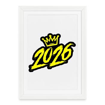 2026 year Krone - Framed poster (27 × 37 cm) - white - Front
