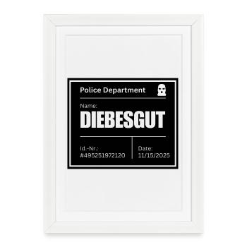 Photo d’identité judiciaire - Affiche encadrée (27 × 37 cm) - blanc - Devant